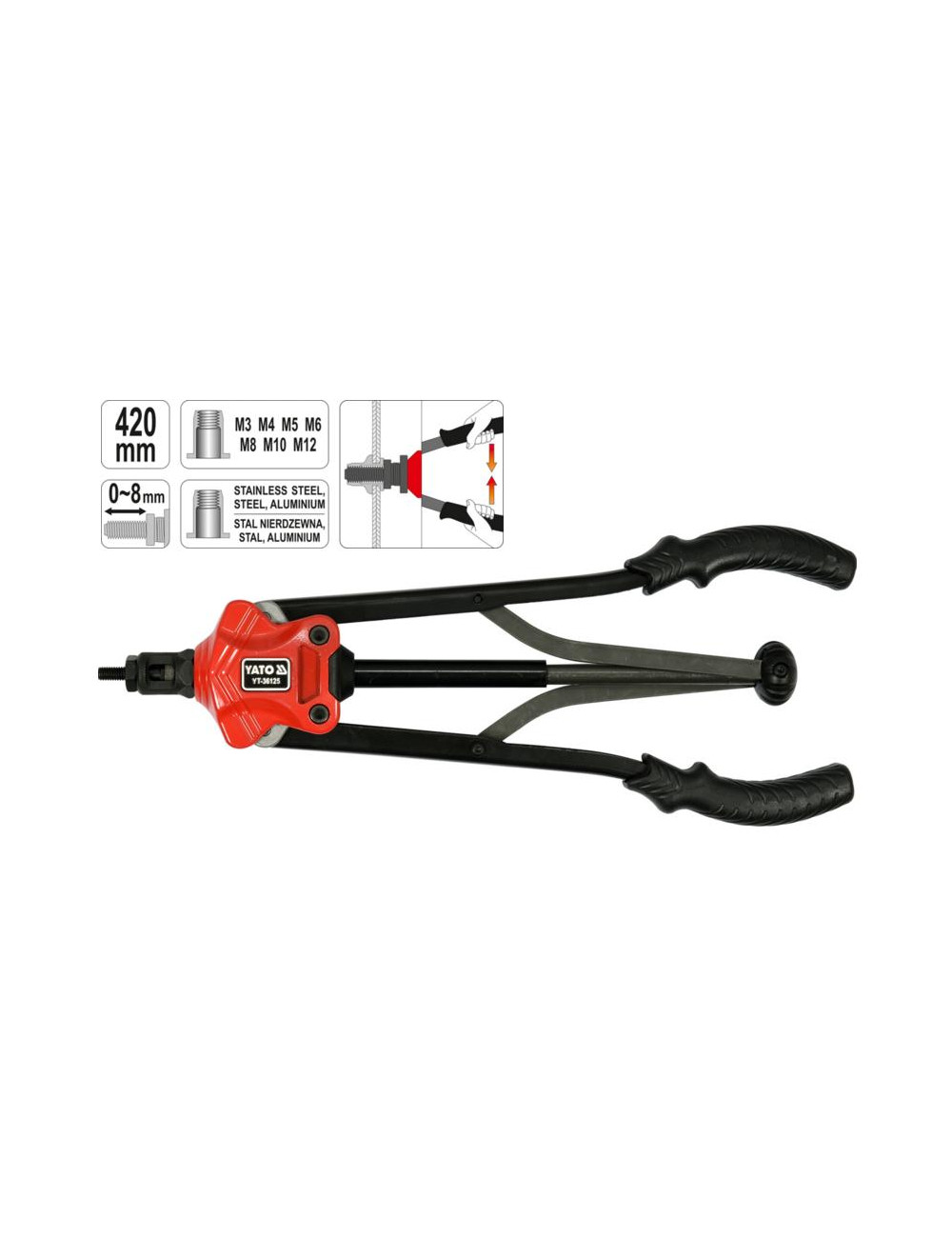 YATO NITOWNICA DO NITONAKRĘTEK M3-M12