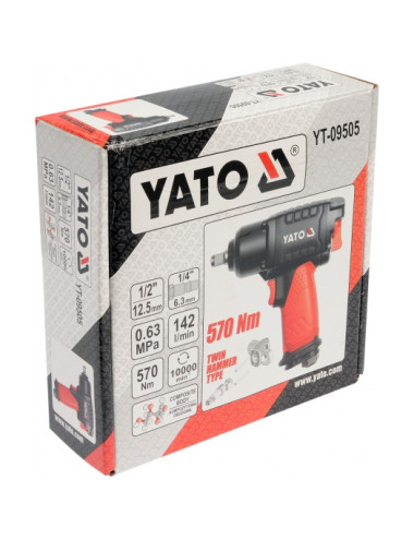 YATO KLUCZ UDAROWY PNEUMATYCZNY 1/2" 570Nm