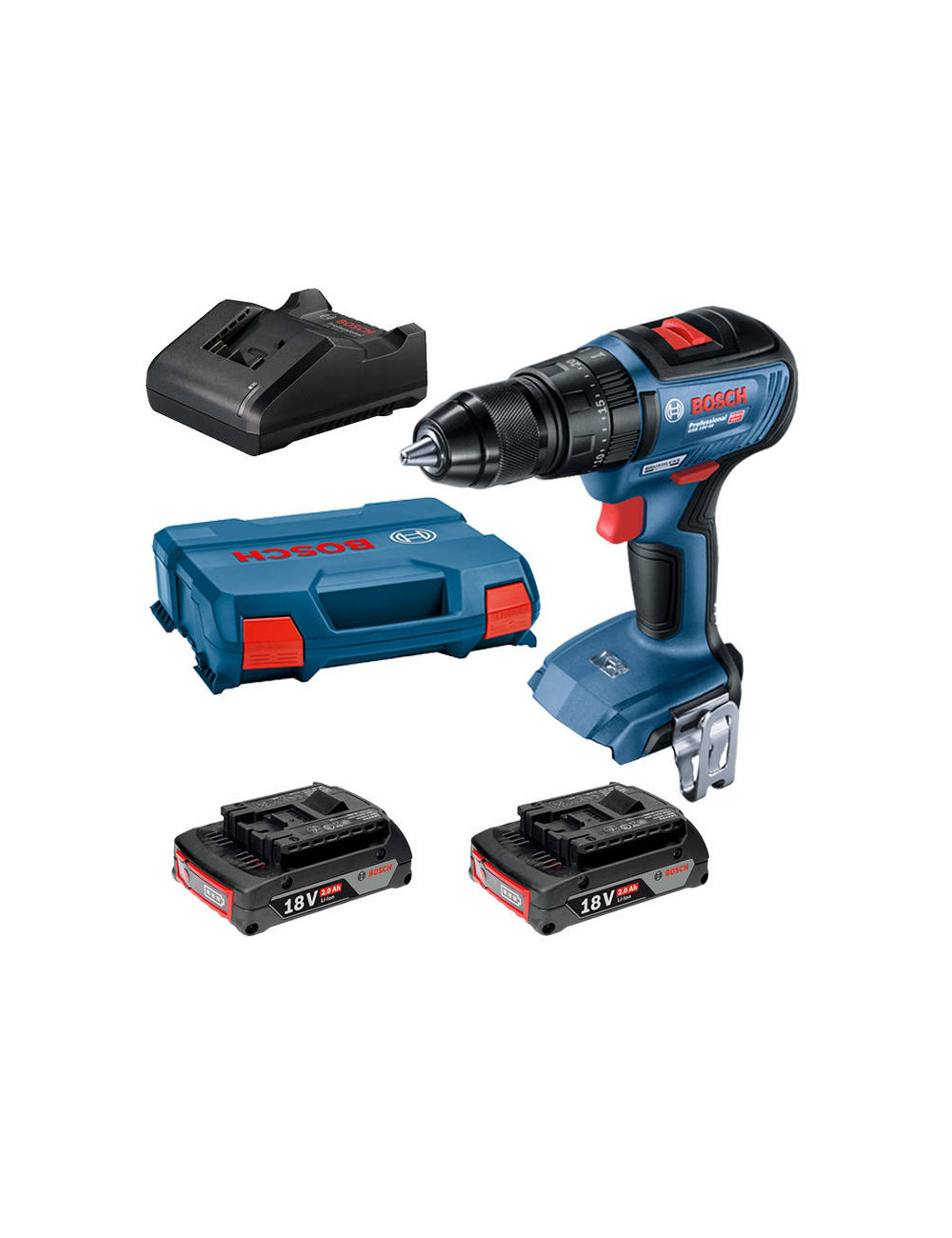BOSCH WIERTARKO-WKRĘTARKA UDAROWA 18V 50/24Nm 2x2,0Ah BRUSHLESS GSB 18 V-50