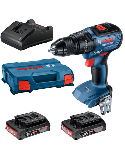 BOSCH WIERTARKO-WKRĘTARKA UDAROWA 18V 50/24Nm 2x2,0Ah BRUSHLESS GSB 18 V-50