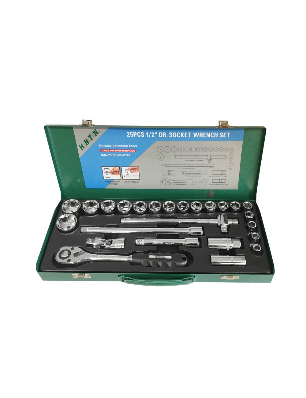 HONITON ZESTAW KLUCZY  25 ELEMENTÓW 1/2"  4055