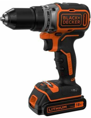 BLACK+DECKER WKRĘTARKA 18V BL186KB 52Nm 2x1,5Ah BL
