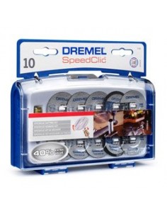 DREMEL ZESTAW DO CIĘCIA SPEED CLIC SC690 TARCZE MET. 10szt + TRZPIEŃ