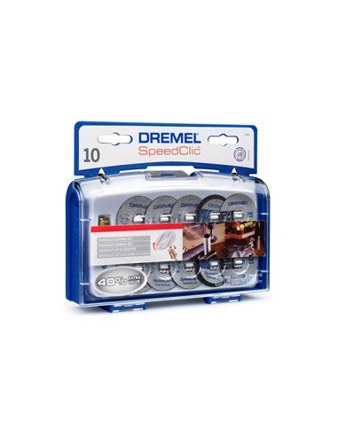 DREMEL ZESTAW DO CIĘCIA SPEED CLIC SC690 TARCZE MET. 10szt + TRZPIEŃ