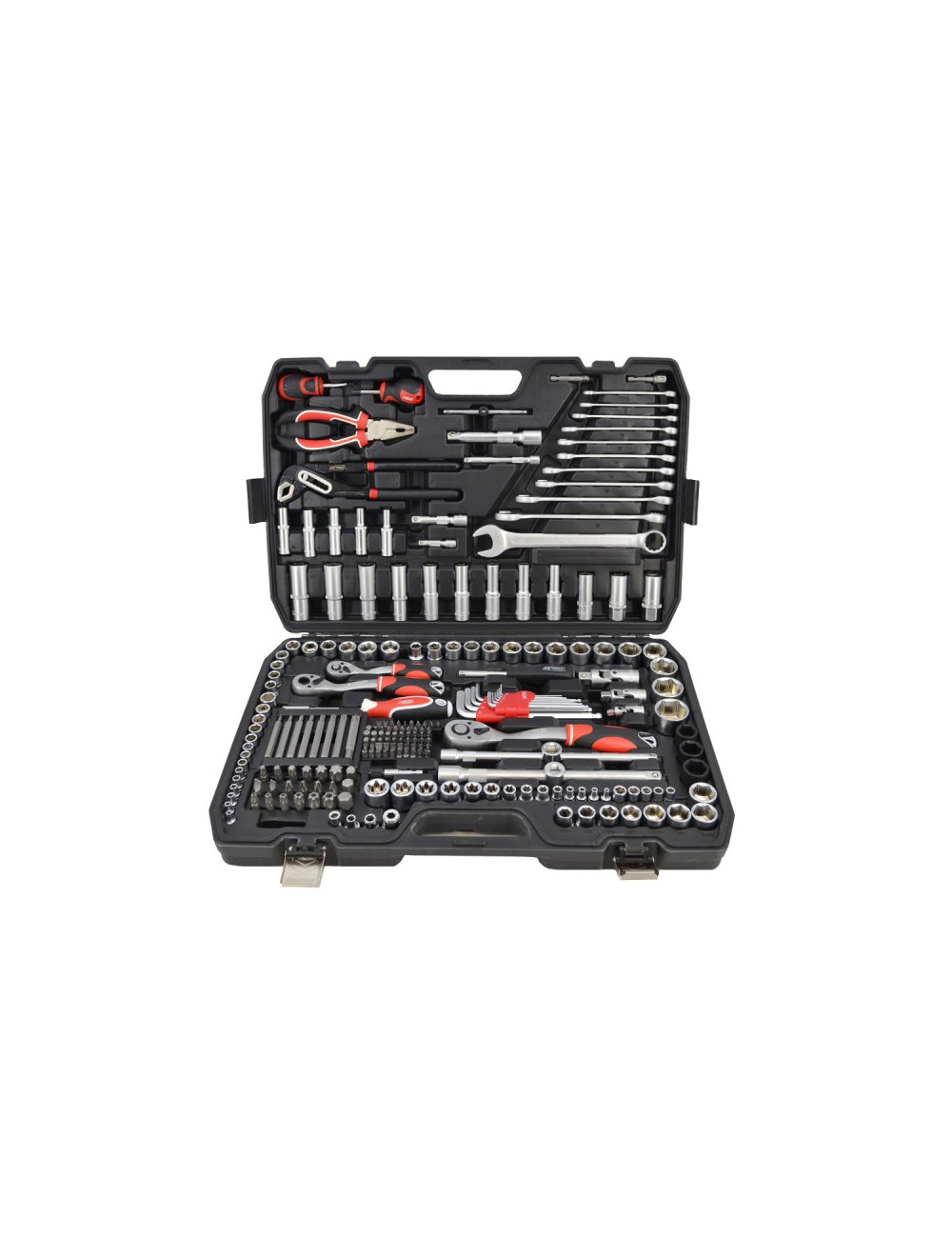 AWTOOLS ZESTAW KLUCZY  225el  1/2"/3/8"/1/4" BLACK LINE