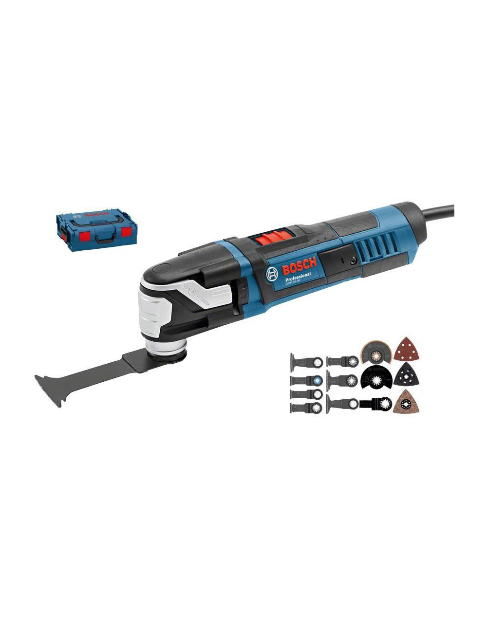 BOSCH NARZĘDZIE WIELOFUNKCYJNE 500W UCHWYT STARLOCK MAX GOP 55-36 + AKCESORIA + L-BOXX