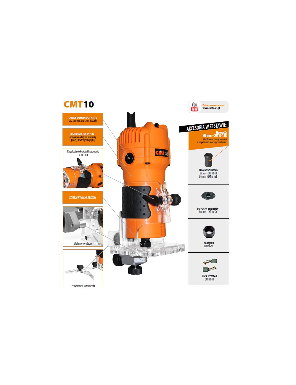 CMT FREZARKA DO KRAWĘDZI 550W