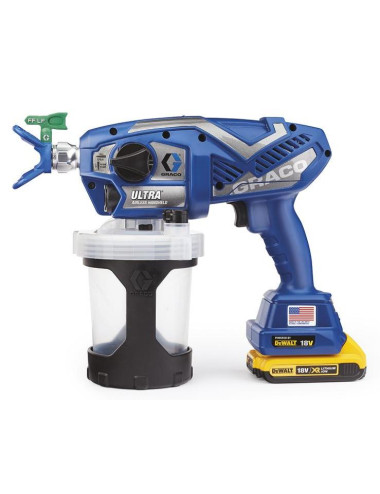 GRACO PISTOLET DO MALOWANIA ULTRA AIRLES ( 2 x AKU. 2AH DEWALT+ ŁAD. ) + TORBA