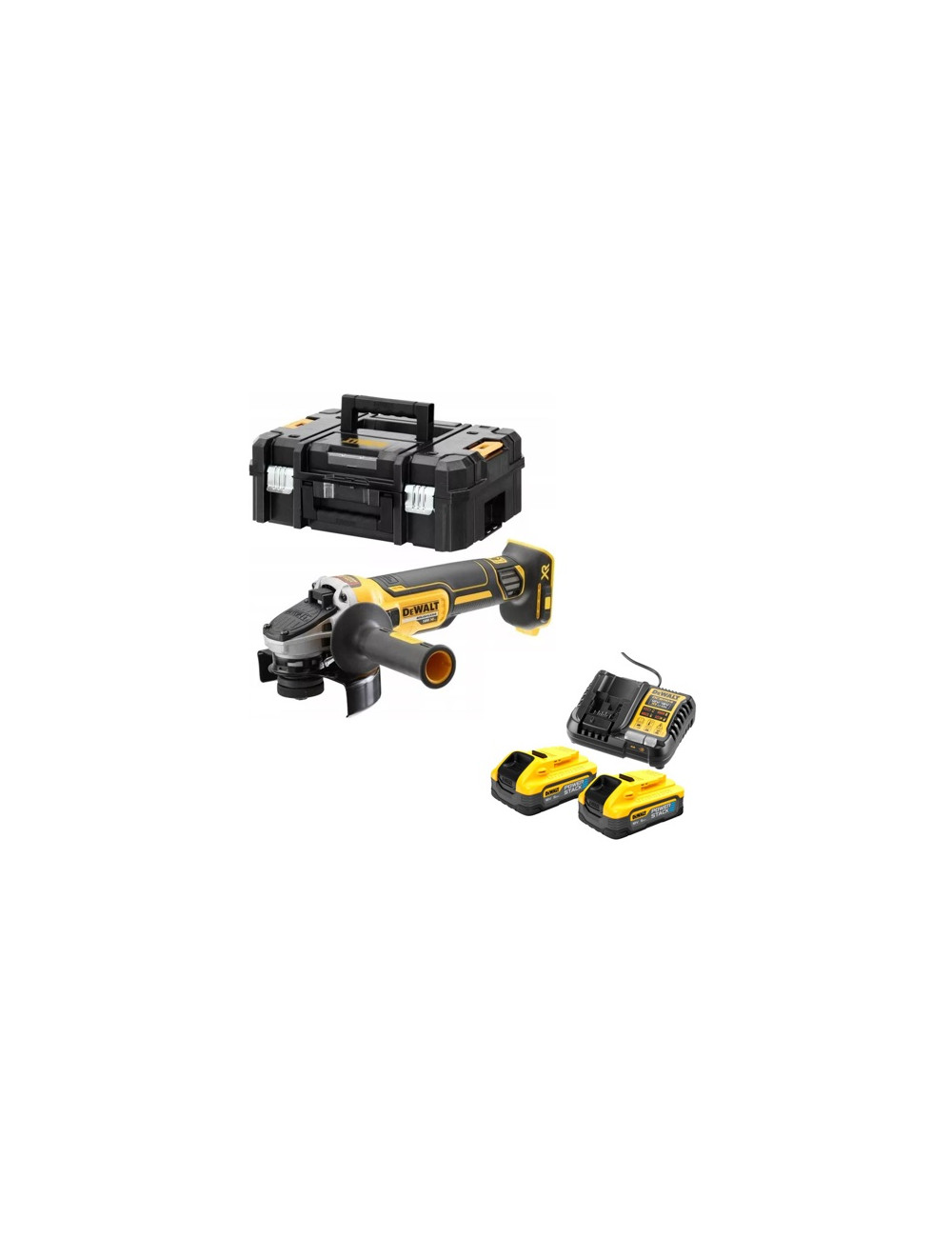 DEWALT SZLIFIERKA KĄTOWA 18V 2x5,0Ah POWERSTACK DCG405H2T