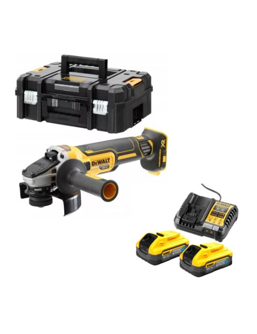 DEWALT SZLIFIERKA KĄTOWA 18V 2x5,0Ah POWERSTACK DCG405H2T