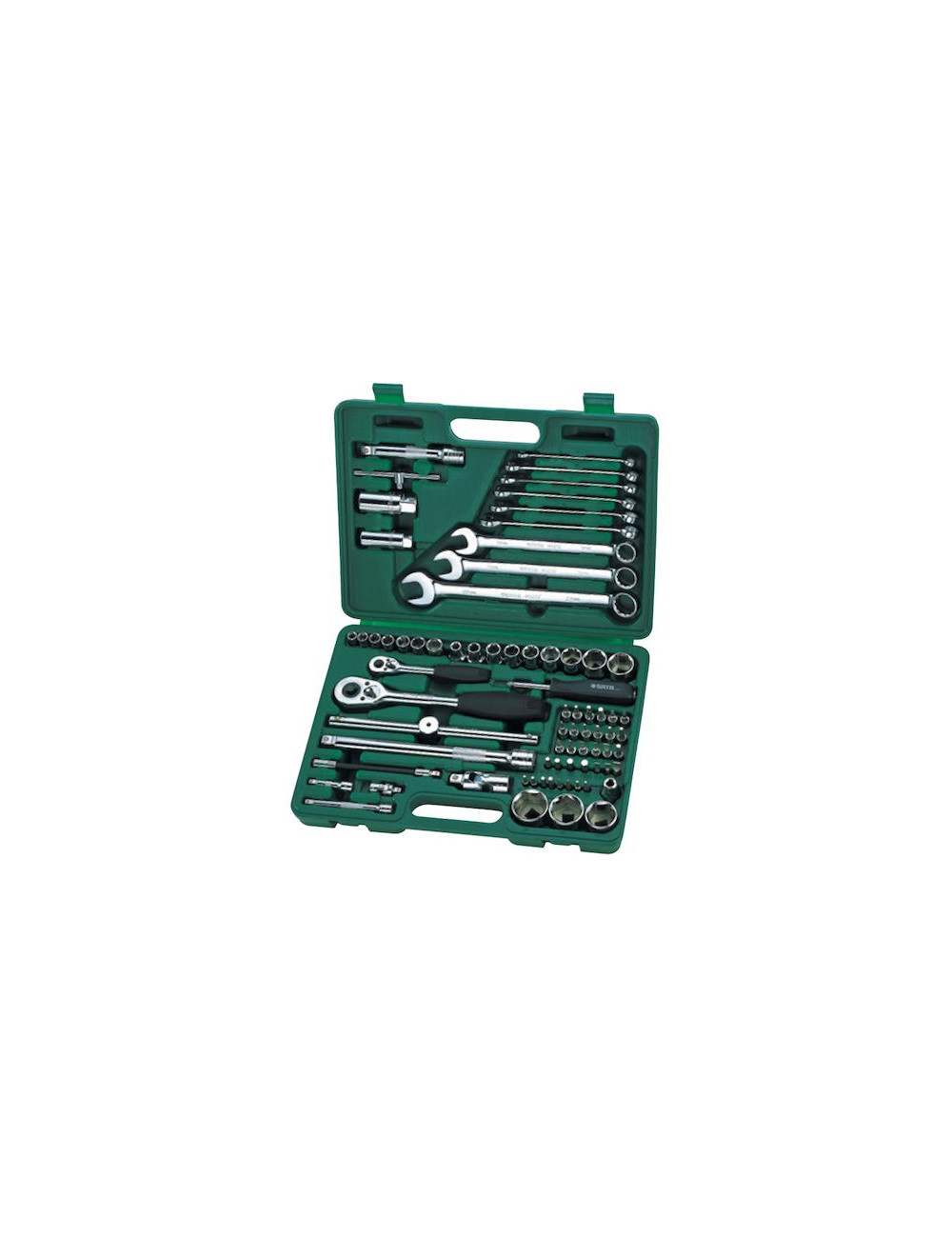 SATA ZESTAW KLUCZY 76 elem. 1/4" 1/2" NASADOWE + PŁASKO-OCZKOWE