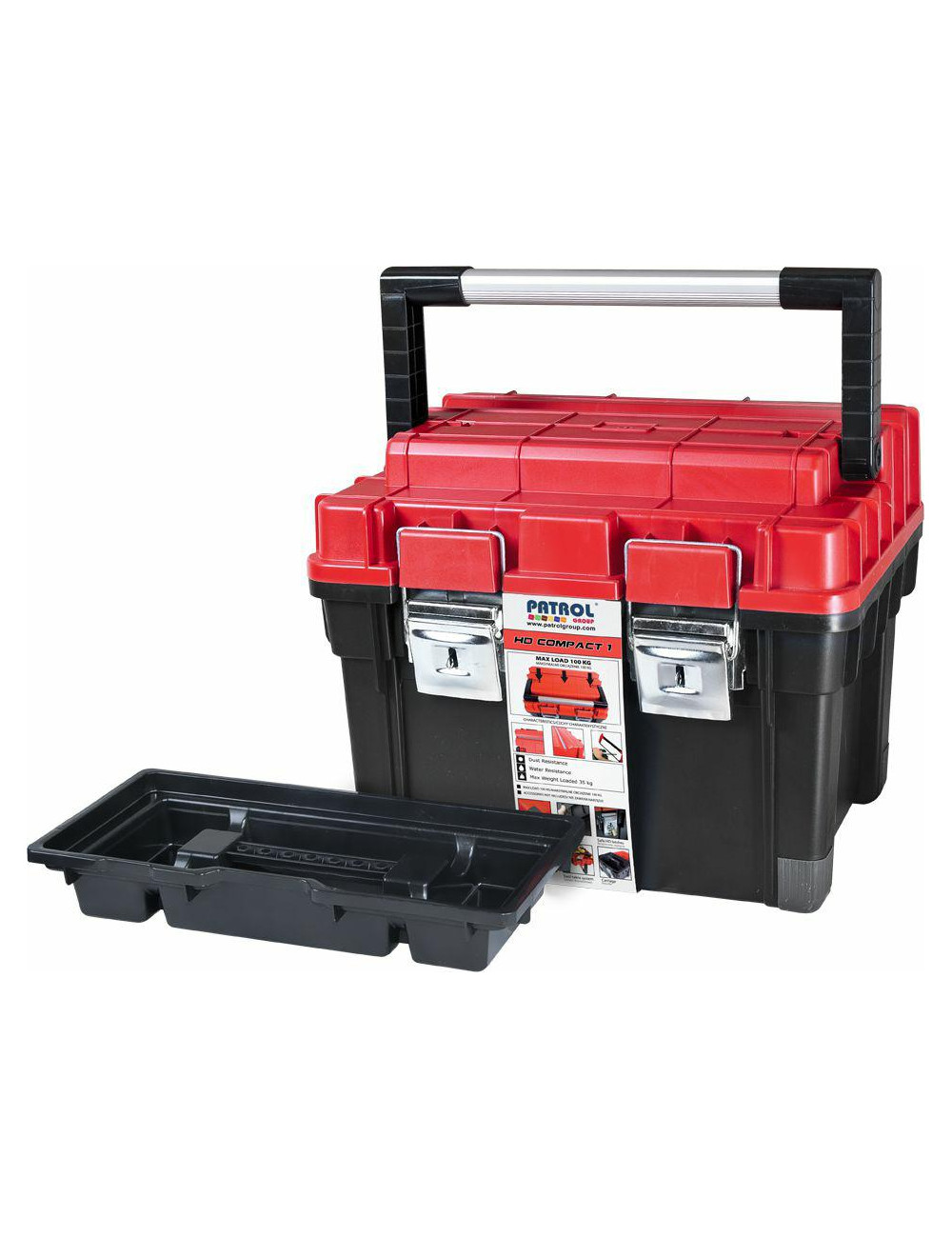 PATROL SKRZYNKA HD COMPACT 1 CZERWONA, 48x35x35cm