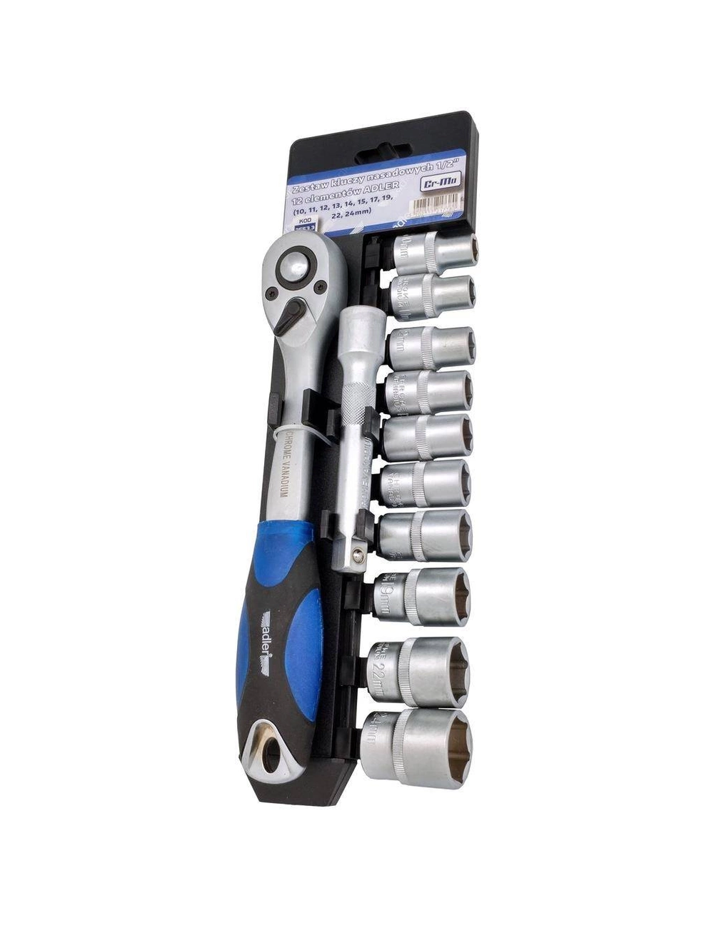 ADLER ZESTAW KLUCZY NASADOWYCH 1/2"-12 ELEMENTÓW