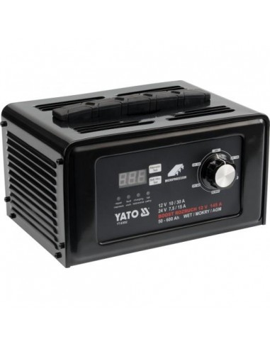 YATO PROSTOWNIK ELEKTRONICZNY ZE WSPOMAGANIEM ROZRUCHU 12V / 24V 30A MOKRY/AGM 83052