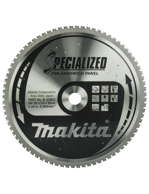 MAKITA PIŁA TARCZOWA  355x30x80z SPECJALIZED PŁYTY WARSTWOWE