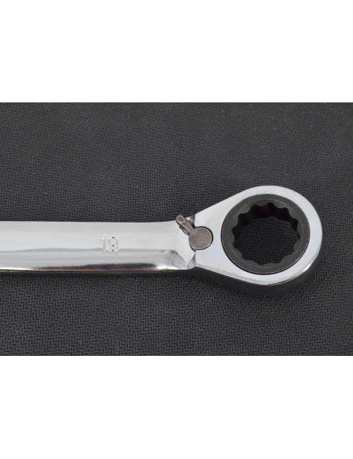 AWTOOLS KLUCZE PŁASKO-OCZKOWE Z GRZECHOTKĄ KOMPLET 12 szt. 8-19 mm