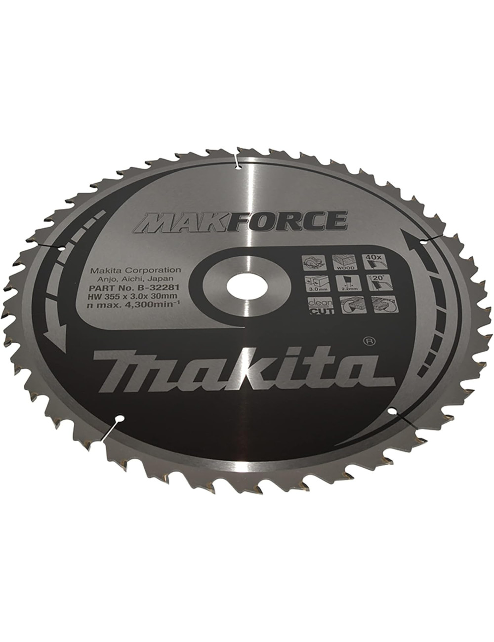 MAKITA PIŁA TARCZOWA  355x30x40z MAKFORCE DREWNO