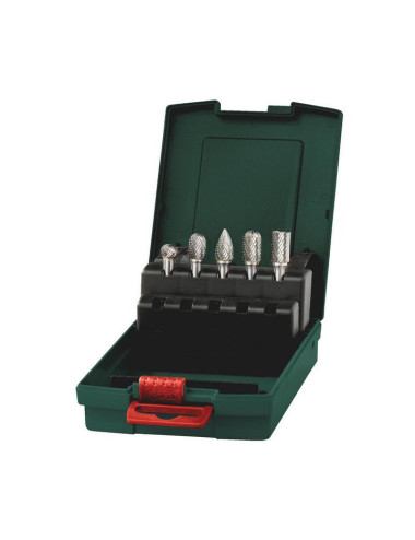 ZESTAW FREZÓW Z WĘGLIKÓW SPIEKANYCH  5szt., TRZPIEŃ 6mm