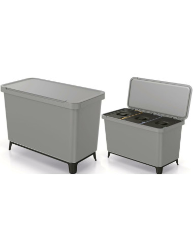 KEDEN KOSZ NA ŚMIECI SYSTEMA 3x10L - SMOOTH GRAY
