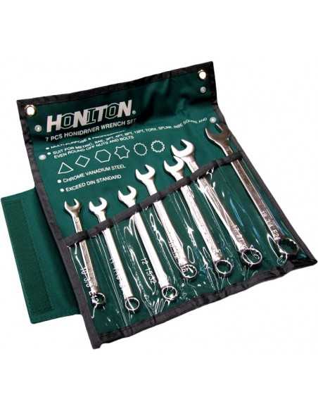 HONITON KLUCZE PŁASKO-OCZKOWE PŁACHTA 7 elem.10-19mm