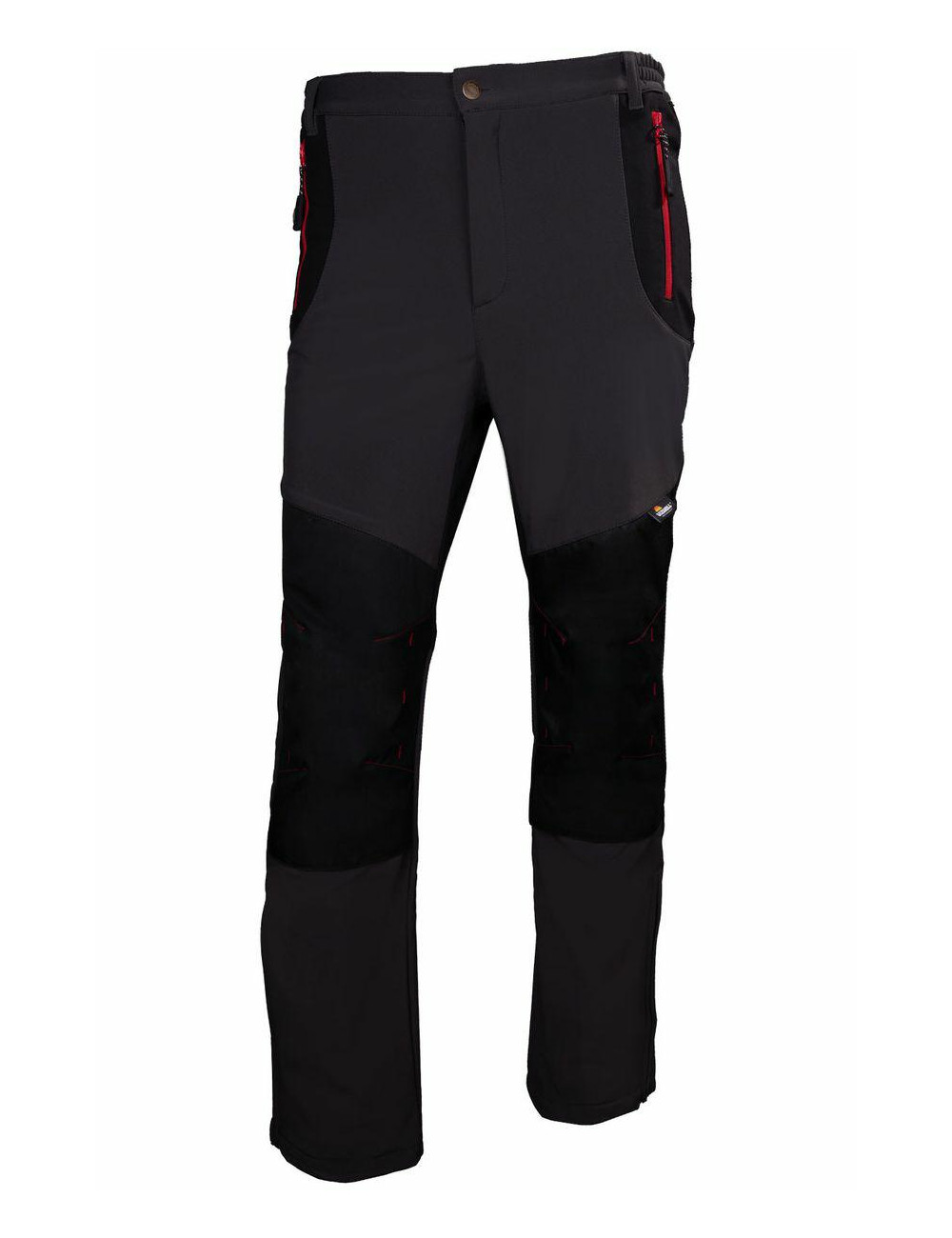 BETA SPODNIE ROBOCZE SOFTSHELL, WZMOCNIONE MATERIAŁEM OXFORD, SZARO-CZARNE, ROZMIAR XL