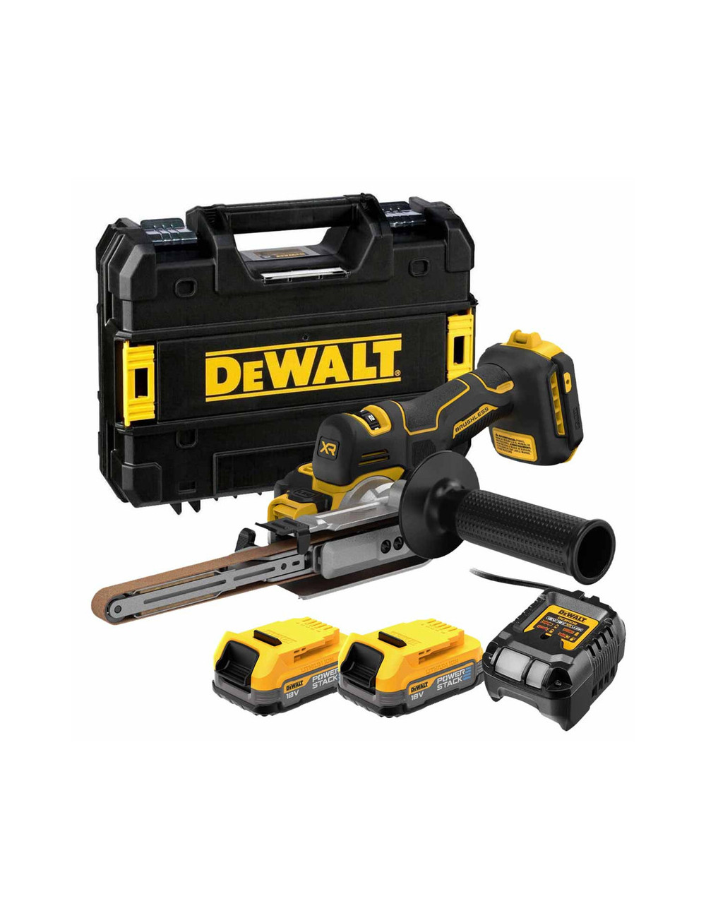 DEWALT PILNIK TAŚMOWY 18V DCM200E2T 2x1,7Ah POWERSTACK TSTAK