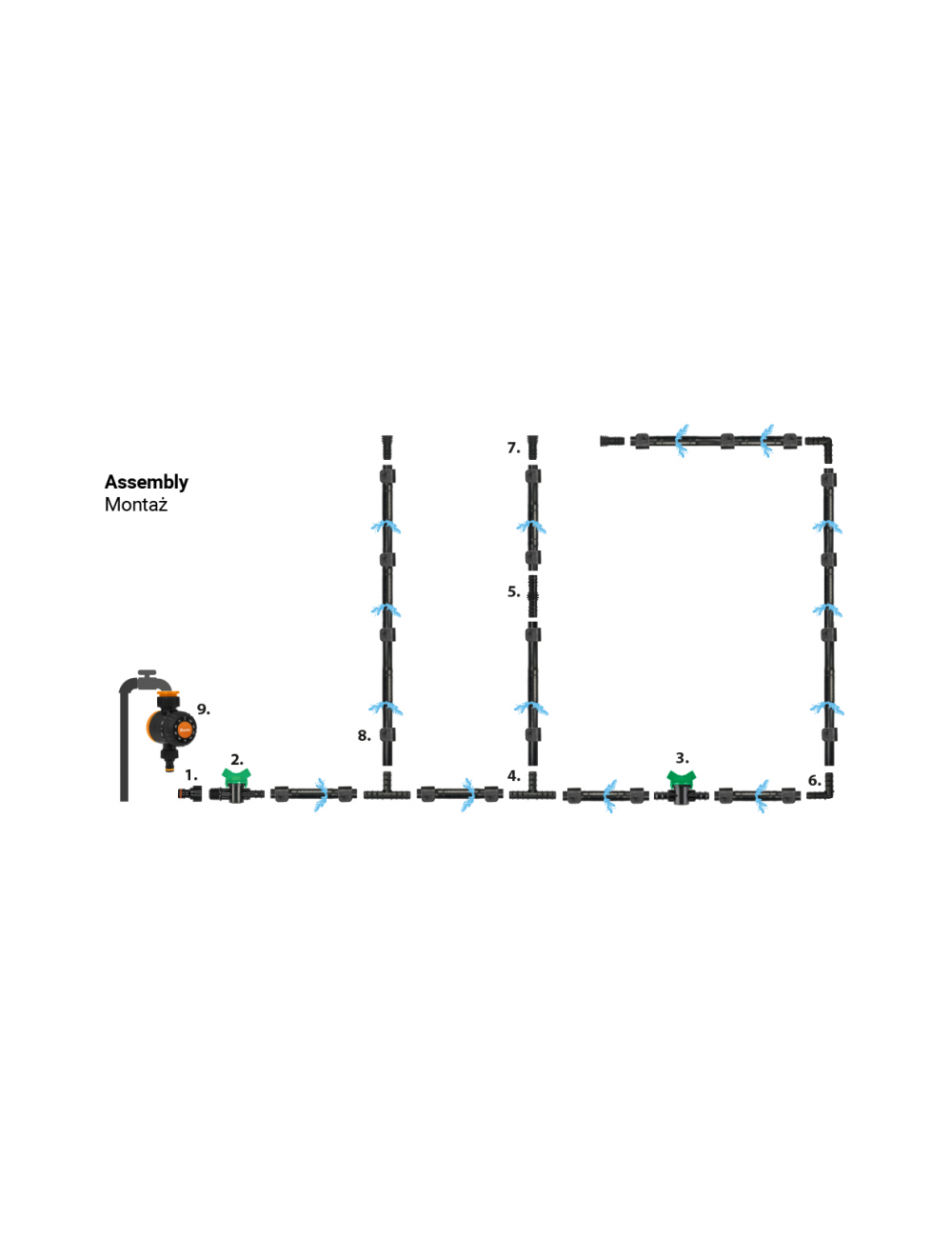 WĄŻ KROPLUJĄCY WATER DRIP ZESTAW 100 METRÓW