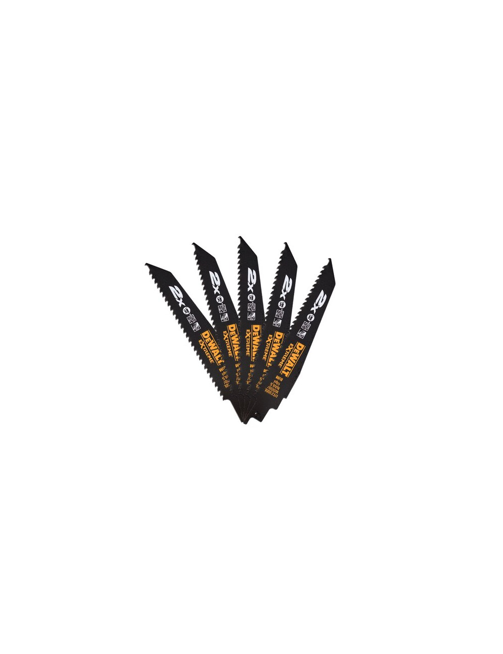 DEWALT BRZESZCZOT DO PIŁY SZABLASTEJ KOMPLET  5elem., 152mm DREWNO Z GWOŹDZIAMI EXTREME /5szt