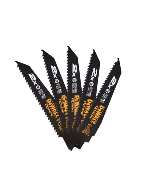 DEWALT BRZESZCZOT DO PIŁY SZABLASTEJ KOMPLET  5elem., 152mm DREWNO Z GWOŹDZIAMI EXTREME /5szt