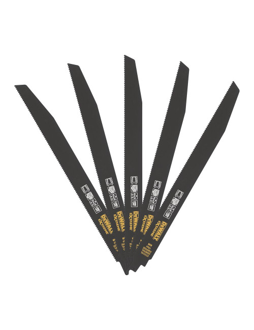 DEWALT BRZE.SZABL. 228x2,5mm /5szt. 10 TPI SZYBCIE CIĘCIE ELEMENTY WIELOMATERIAŁOWE