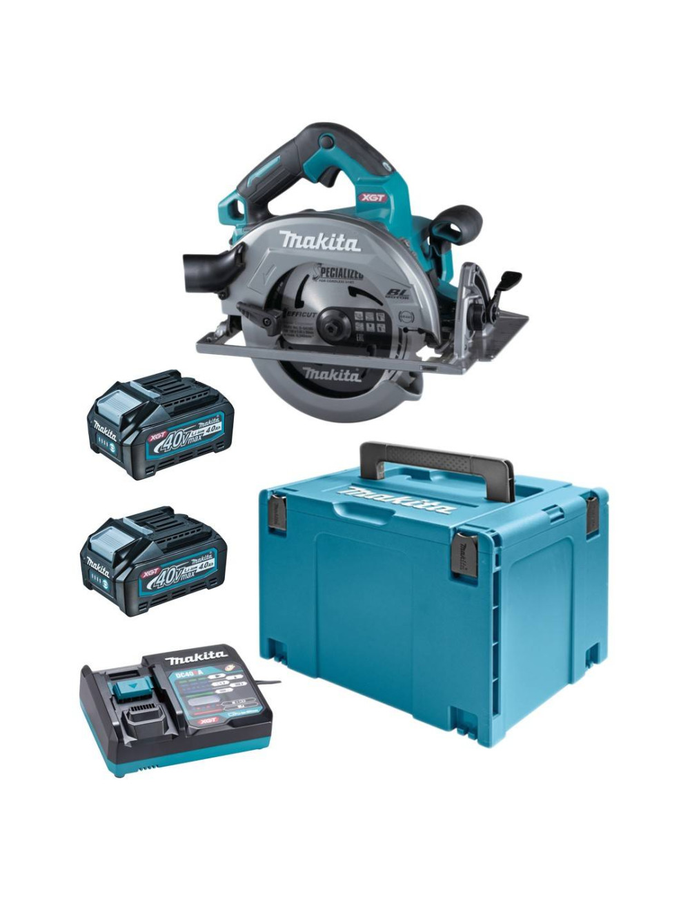 MAKITA.PILARKA TAR.AKUM.40Vmax XGT 2x4,0Ah 190mm HS003GM201