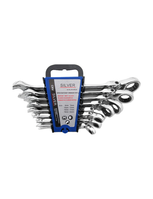 SILVER KLUCZ PŁASKO - OCZKOWY Z GRZECHOTKĄ PRZEGUBOWY PL.ASTIK 8 SZTUK