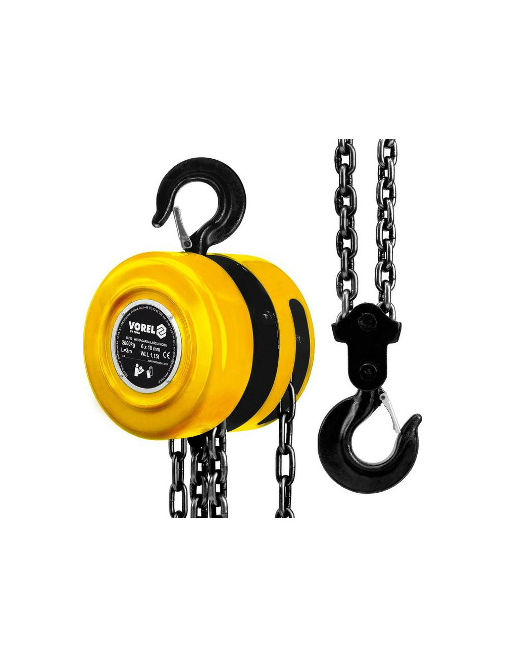 VOREL PRZYCIĄGARKA ŁAŃCUCHOWA  2T   80752