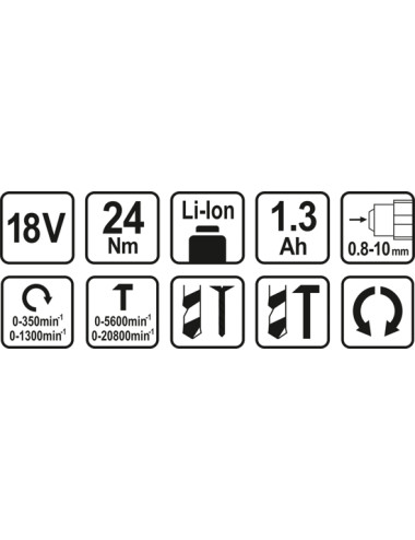 STHOR WIERTARKO-WKRĘTARKA UDAROWA AKUMULATOR Li-Ion 18V   78974