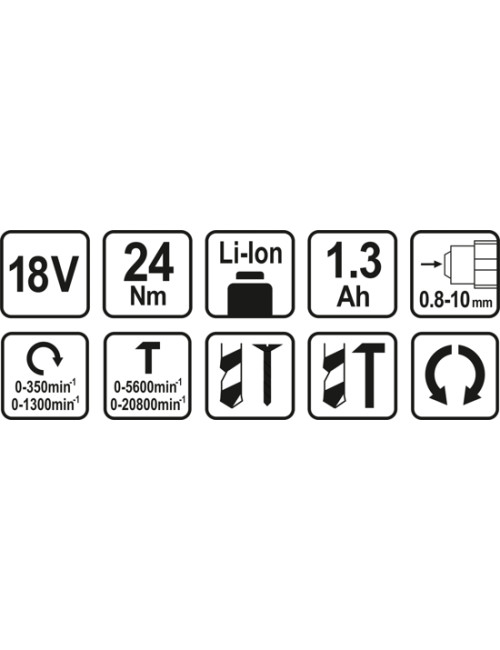 STHOR WIERTARKO-WKRĘTARKA UDAROWA AKUMULATOR Li-Ion 18V   78974