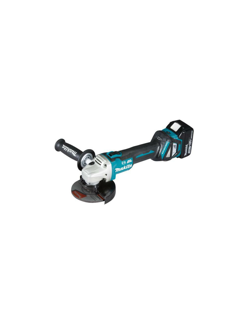 MAKITA SZLIFIERKA KĄTOWA 18V 125mm 2 x 5,0Ah LI-ION REG.OBR. BLDC WALIZKA MAKPAC DGA513RTJ