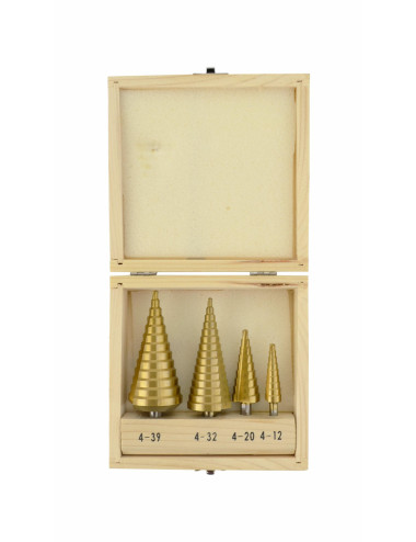 AWTOOLS WIERTŁO STOPNIOWE HSS-TIN / KPL.4szt.