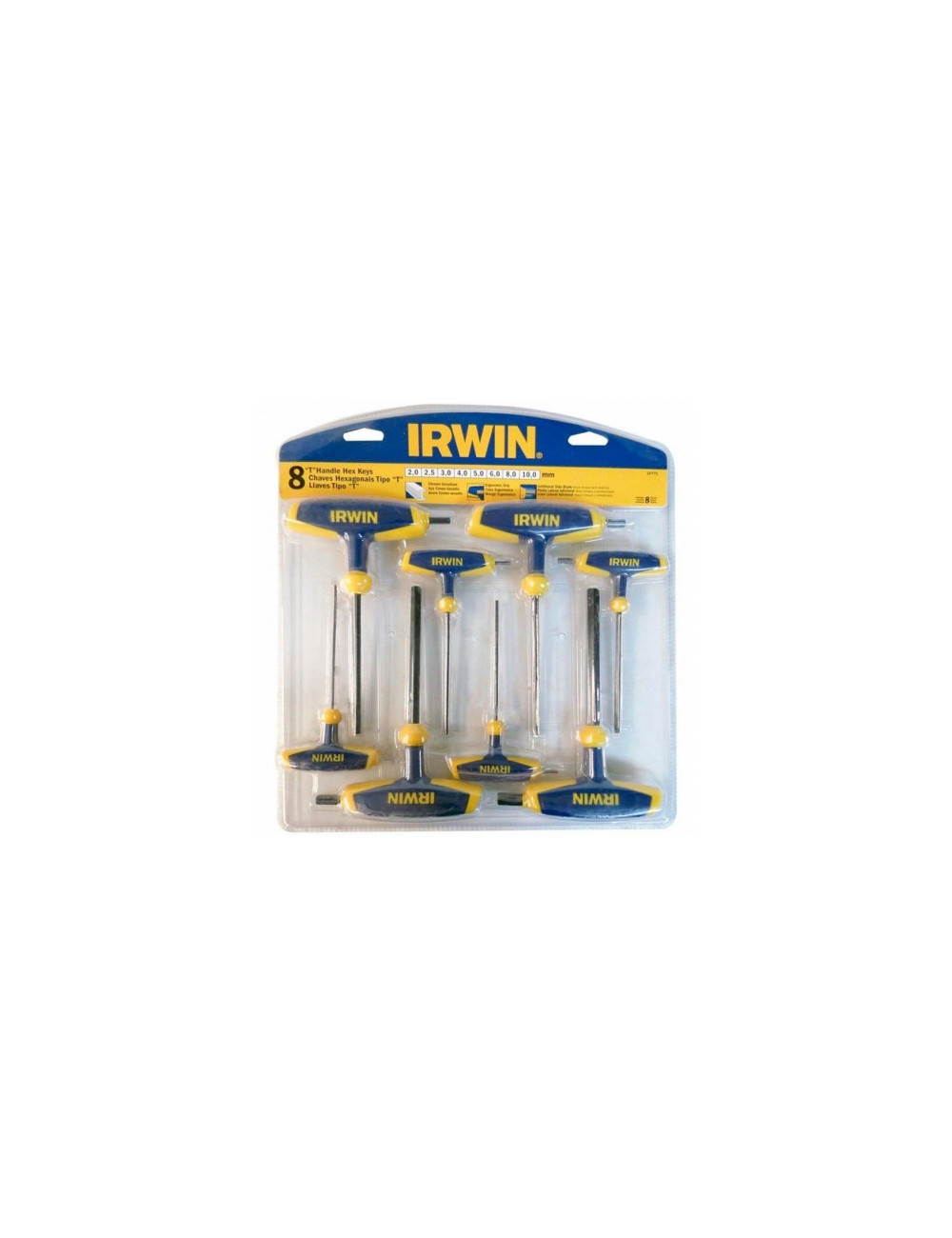 IRWIN ZESTAW IMBUSÓW TYPU T 8szt. 2.0 - 2.5 - 3.0 - 4.0 - 5.0 - 6.0 - 8.0 - 10.0