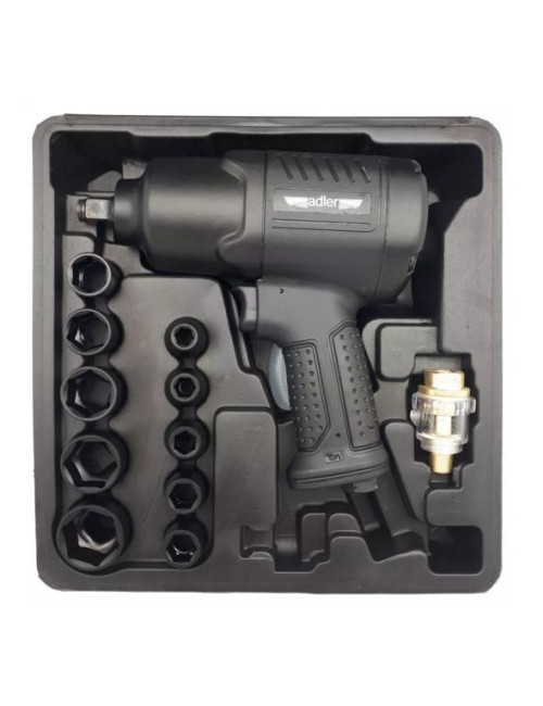 ADLER KLUCZ UDAROWY PNEUMATYCZNY 1/2" 1590Nm + NASADKI
