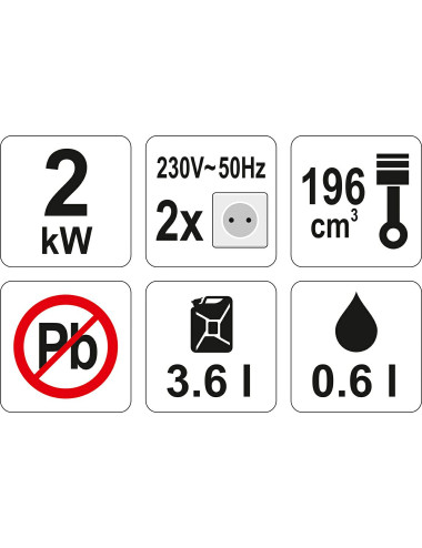 YATO GENERATOR PRĄDOTWÓRCZY 2,2KW AVR