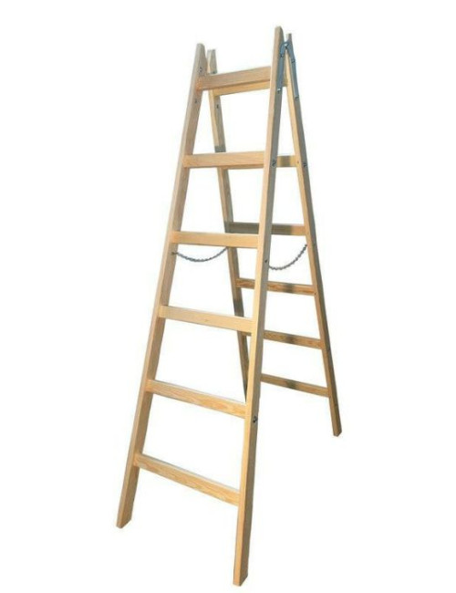 AWTOOLS DRABINA DREWNIANA  2x 6 STOPNI 150KG
