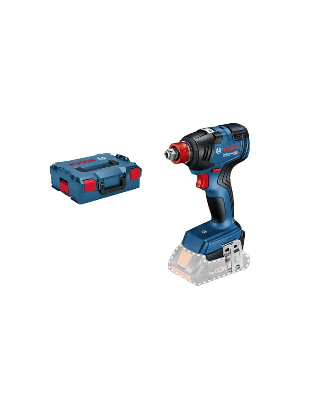 BOSCH KLUCZ UDAROWY 18V 1/2" / HEX 1/4" 200Nm BEZ AKUMULATORÓW I ŁADOWARKI GDX 18V-200 SOLO L-BOXX