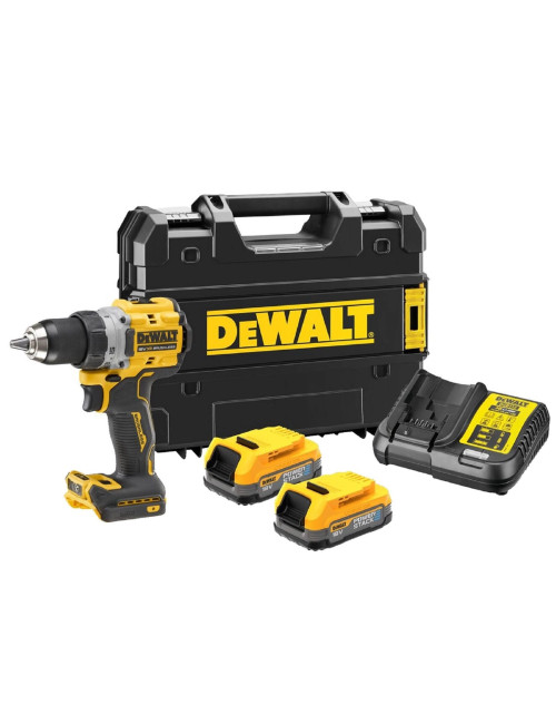 DEWALT WIERTARKO-WKRĘTARKA 18V 90Nm 2x1,7Ah POWERSTACK DCD800E2T