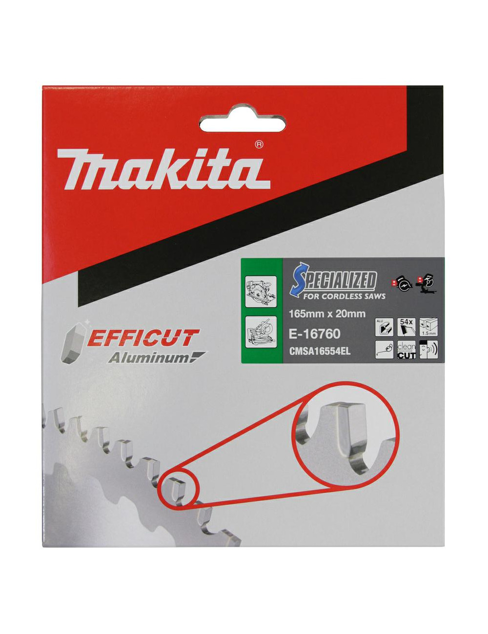 MAKITA PIŁA TARCZOWA  165x20x54z EFFICUT DO ALUMINIUM