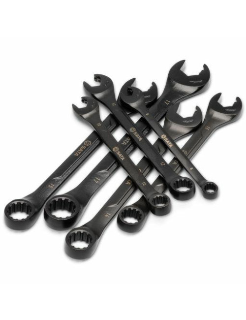 SATA ZESTAW 7 KLUCZY PŁASKO-OCZKOWYCH METRYCZNYCH Z GRZECHOTKĄ W CZĘŚCI PŁASKIEJ