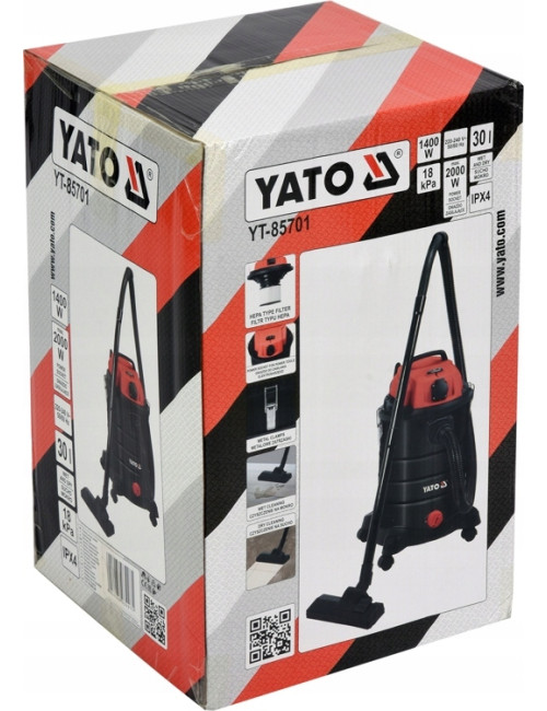 YATO ODKURZACZ WARSZTATOWY  1400W / 30L