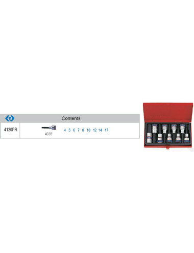 KING TONY KPL.NAS.IM.1/2" 9cz. 4-17mm/KASETA...