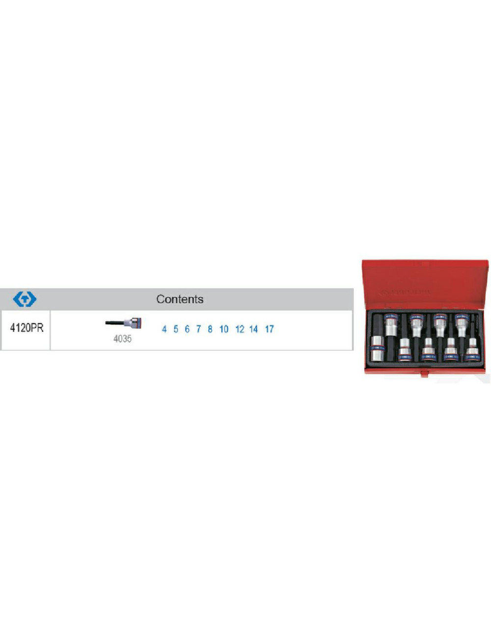 KING TONY KPL.NAS.IM.1/2" 9cz. 4-17mm/KASETA...