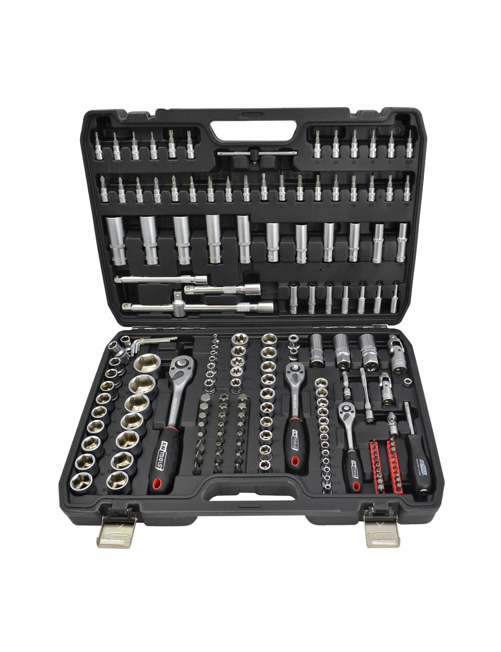 AWTOOLS ZESTAW KLUCZY  173el  1/2"/3/8"/1/4" BLACK LINE