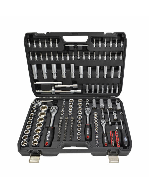 AWTOOLS ZESTAW KLUCZY  173el  1/2"/3/8"/1/4" BLACK LINE